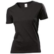 Stedman Classic Women T-shirt Schwarz Baumwolle Small Damen