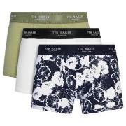 Ted Baker 3P Realasting Cotton Basic Trunks Grun/Weiss Baumwolle Small...