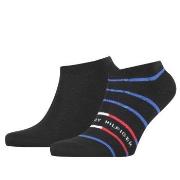 Tommy Hilfiger 2P Men Breton Stripe Sneaker Socks Schwarz Gr 39/42 Her...