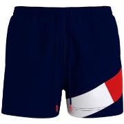 Tommy Hilfiger Badehosen Solid Flag Swim Shorts Dunkelblau Nylon Small...