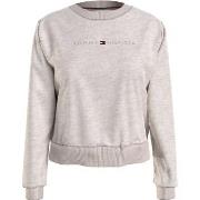 Tommy Hilfiger Tonal Logo Lounge Sweatshirt Beige Small Damen