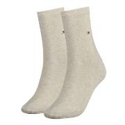 Tommy Hilfiger 2P Women Classic Casual Socks Beige Gr 39/42 Damen