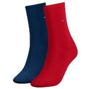 Tommy Hilfiger 2P Women Classic Casual Socks Blau/Rot Gr 39/42 Damen