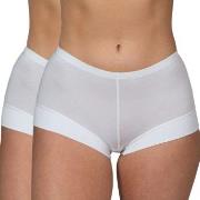 Trofe Bamboo Solids Boxer Brief 2P Weiß Bambus Small Damen