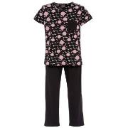 Trofe Bold Dots Pyjamas Schwarz gemustert Small Damen