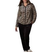 Trofe Zebra Velvet Set Schwarz/Braun Polyester Small Damen