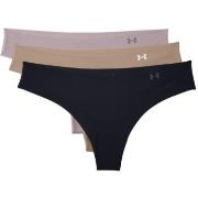 Under Armour 3P Pure Stretch Thong Schwarz Beige Small Damen