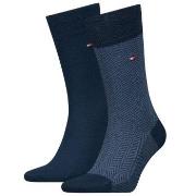 Tommy Hilfiger 2P Men Herringbone Sock Dunkelblau Gr 39/42 Herren