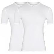 Dovre 2P Organic Cotton T-shirt Weiß Ökologische Baumwolle Small Herre...