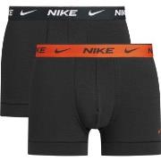 Nike 2P Everyday Cotton Stretch Trunk Schwarz/Orange Baumwolle Medium ...