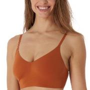 Schiesser BH Invisible Soft Bustier Padded Bralette Rostorange 38 Dame...