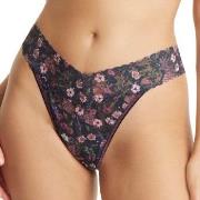 Hanky Panky 2P Printed Original Rise Thong Schwarz geblümt Nylon One S...