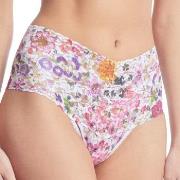 Hanky Panky Signature Lace Print Retro Thong Weiß m Blumen Nylon One S...