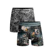 Muchachomalo 2P Istanbul Boxer Grau/Blau Baumwolle Medium Herren