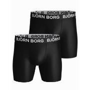 Björn Borg 2P Performance Boxer 1572 Schwarz Polyester Small Herren