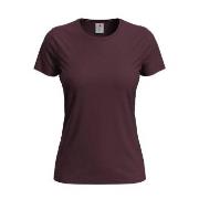 Stedman 4P Classic Women T-shirt Dunkelrot Baumwolle Small Damen