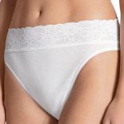 Calida 2P Lycraspitze Panty Weiß Baumwolle Small Damen