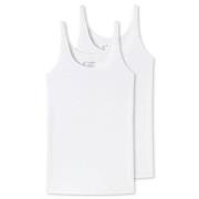 Schiesser 2P 95-5 Organic Tank Top Weiß Baumwolle 38 Damen