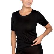 Lady Avenue Silk Jersey T-Shirt Schwarz Seide Small Damen