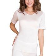 Lady Avenue Silk Jersey T-Shirt Elfenbein Seide Small Damen