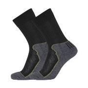 Dovre 2P Organic Wool Terry Crew Socks Schwarz Gr 40/43 Herren