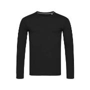 Stedman Clive Long Sleeve Schwarz ringgesponnene Baumwolle Small Herre...