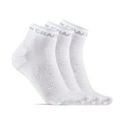 Craft 3P Core Dry Mid Socks Weiß Nylon Gr 46/48