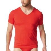 Bruno Banani Check Line 2 0 V-Shirt Rot Polyamid Small Herren