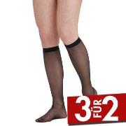 Decoy 2P Shiny 20 DEN Knee-high Socks Schwarz Polyamid One Size Damen