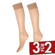 Decoy 2P Soft Lux 15 DEN Knee-high Socks Beige Polyamid One Size Damen