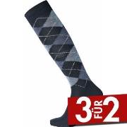 Egtved Printed Wool Kneehigh Sock Dunkelblau Gr 45/48 Herren