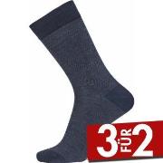 Egtved Twin Wool Cotton Sock Marine Gr 45/48