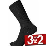 Egtved Wool Ribbed Sock Schwarz Gr 45/48