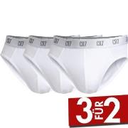 CR7 Cristiano Ronaldo 3P Basic Brief Weiß Baumwolle Small Herren