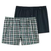 Schiesser 2P Boxershorts multipack Blau/Grün Baumwolle Small Herren