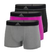 adidas 3P Sport Trunk Grau/Rosa Polyester Small Herren