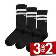 Björn Borg 3P Core Crew Sock Schwarz/Weiß Baumwolle Gr 41/45 Herren