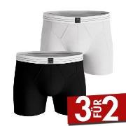 Björn Borg 2P Premium Cotton Stretch Original Boxer Schwarz/Weiß Small...