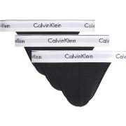 Calvin Klein 3P Modern Cotton Stretch Thong Schwarz Baumwolle Small He...