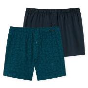 Schiesser 2P Boxershorts multipack Blau Muster Baumwolle Small Herren