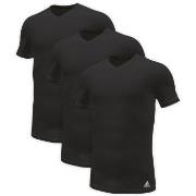 adidas 3P Active Flex Cotton V-Neck T-Shirt Schwarz Baumwolle Small He...