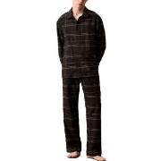 Calvin Klein Men Flannel Sleep Pant Schwarz Baumwolle Small Herren