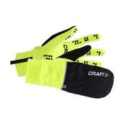 Craft Hybrid Weather Glove Schwarz/Gelb Polyester XXS (6)