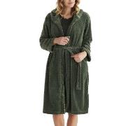 Damella Jaquard Fleece Hoodie Robe Olive Polyester Medium Damen