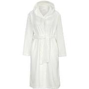 Damella Jaquard Fleece Hoodie Robe Weiß Polyester Medium Damen