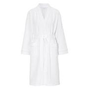 Damella Waffle Knit Robe Weiß Baumwolle Small Damen