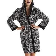 Damella Velour Leo Hoodie Robe Leopard Small Damen