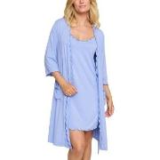 Damella Viscose Plain Wave Robe Hellblau Bambus Small Damen