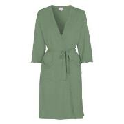 Damella Viscose Plain Wave Robe Hellgrün Bambus Small Damen