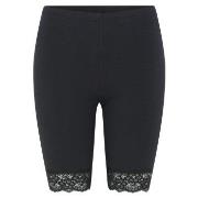 Decoy Mid-length Capri Leggings With Lace Schwarz Ökologische Baumwoll...